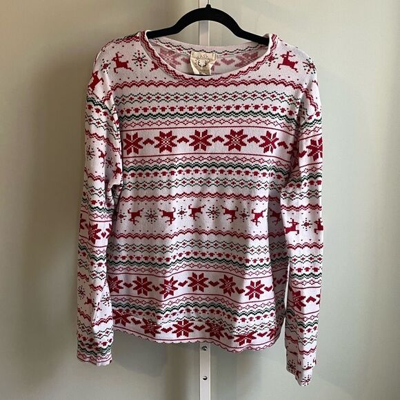 Fantastic Fawn Red Green Holiday Sweater - Picture 1 of 4